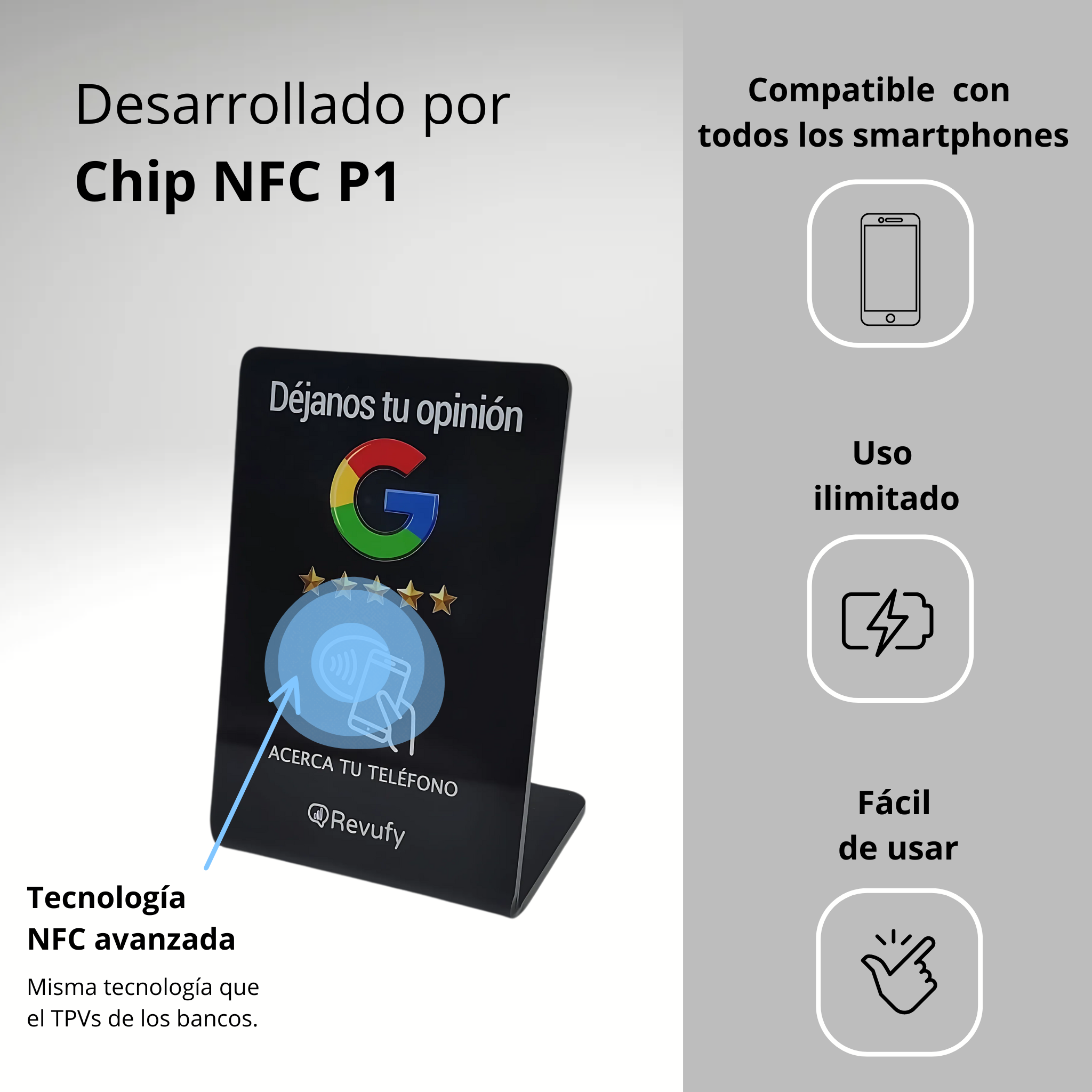 Detalle del chip NFC