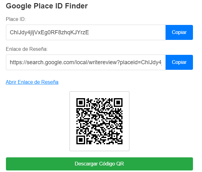 bookmarklet generador enlace directo reseñas de google